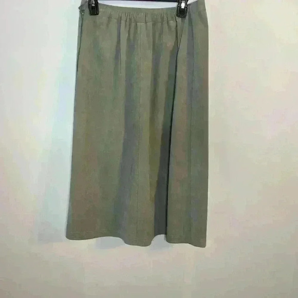 Vintage Ultra Suede Womens 14‎ Maxi Skirt Gray Corpcore Classiccore Careerchic - Picture 5 of 8